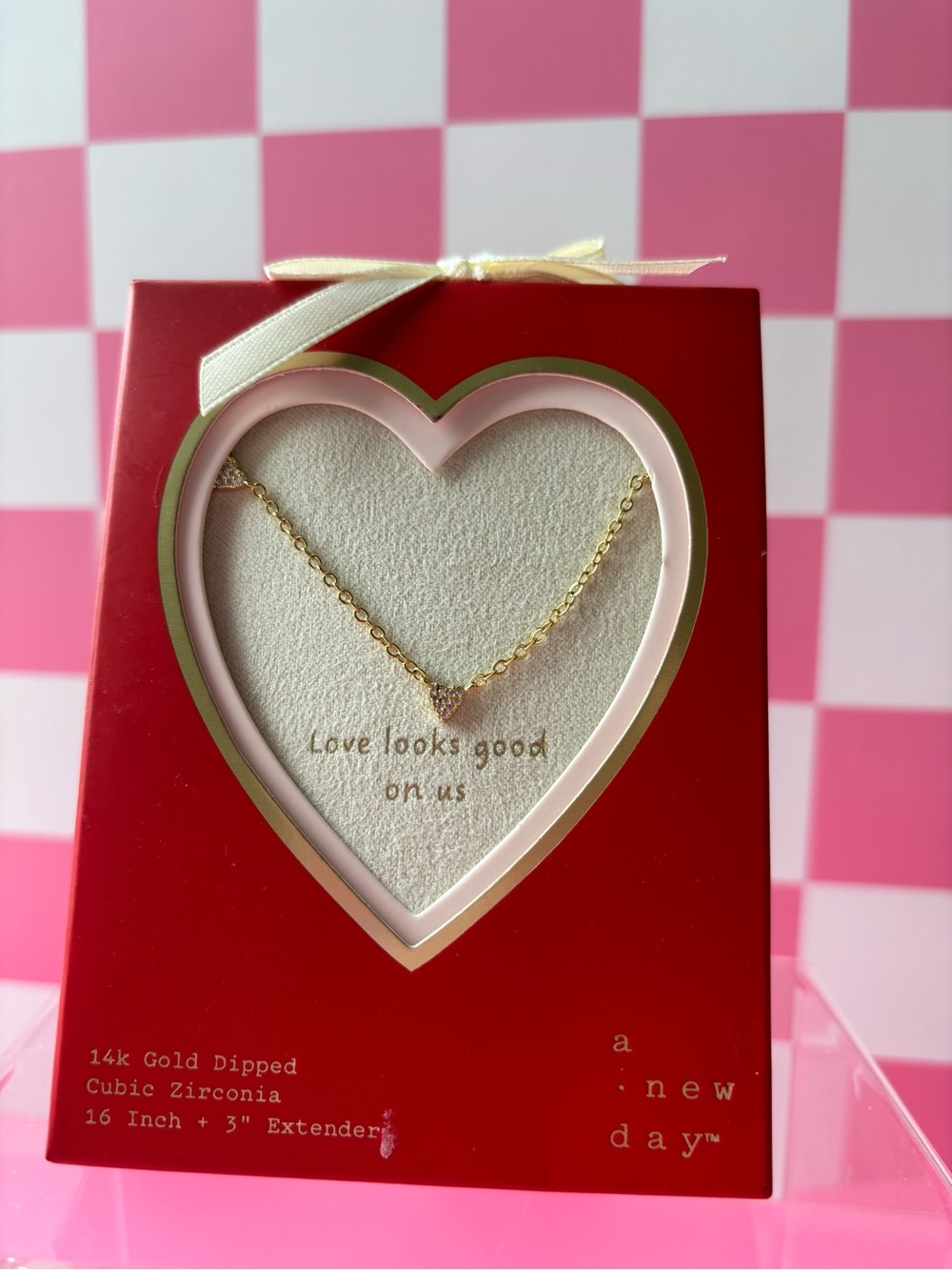 a new day Gold Heart Necklace